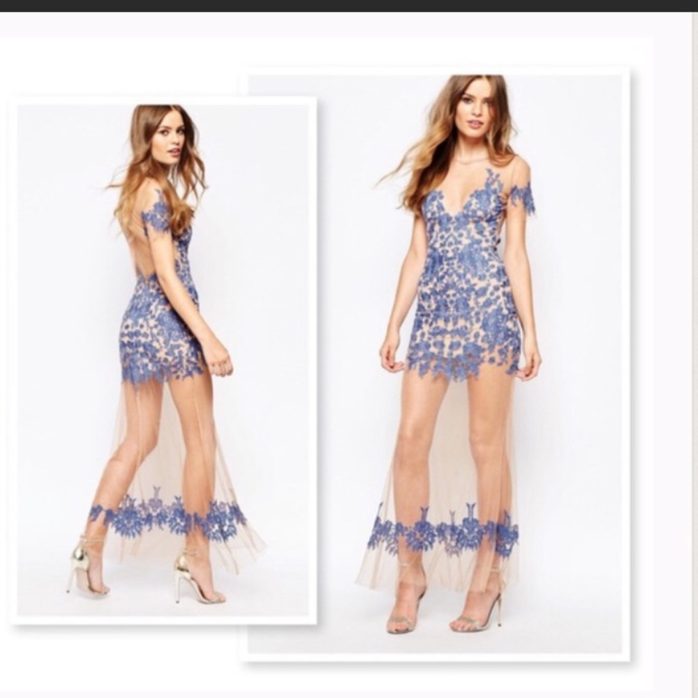 NWT For Love and Lemons periwinkle luau ma…